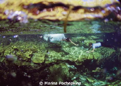 trash the dress into cenote, Mexico by Marina Pochepkina 